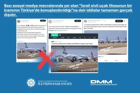 İletişim'den "İsrail Uçakları Türkiye’de" iddialarına yalanlama!