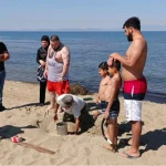 Pamucak Sahili’nde sürpriz misafir